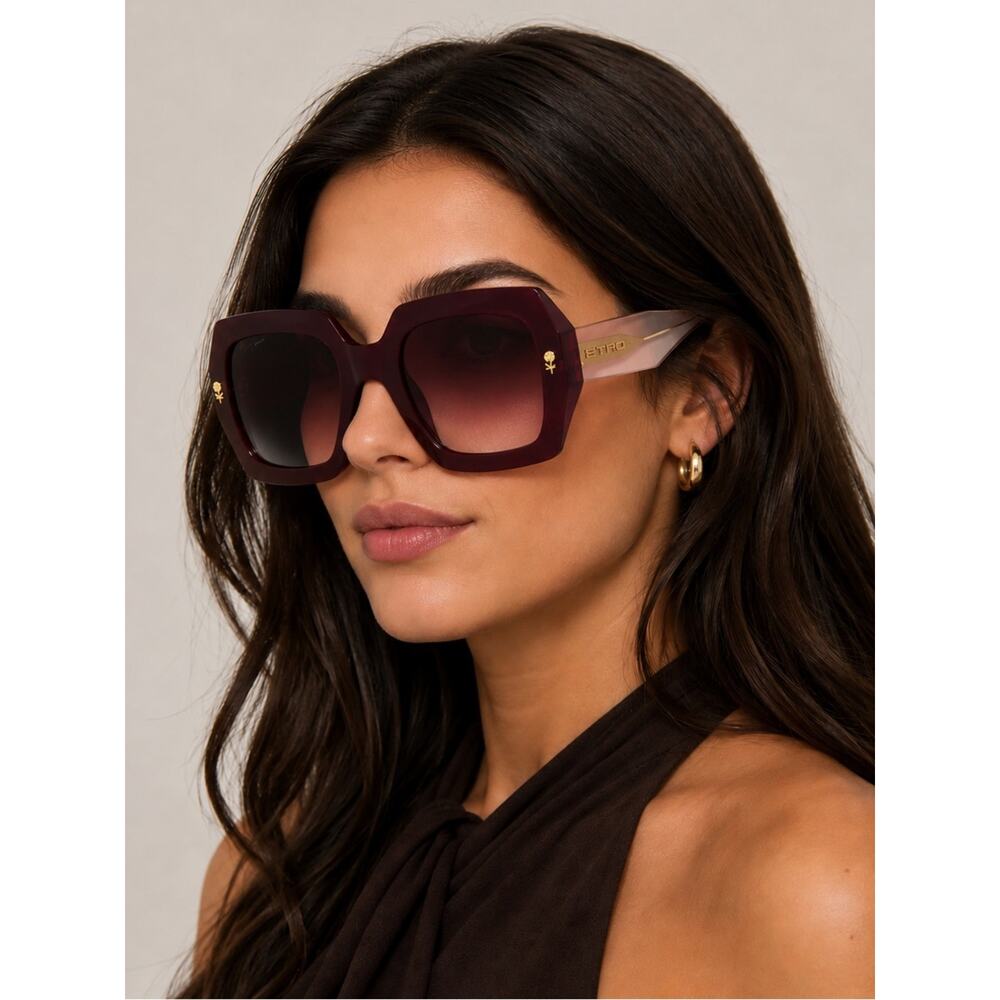 NEW!!! Etro ETRO0011/S 0LHF3X Burgundy Frame Women's Sunglasses Authentic - Picture 2 of 6